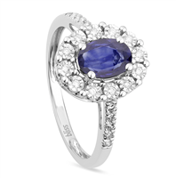Anello Bliss Donna BL REGAL in Oro bianco Zaffiro blu 20115712